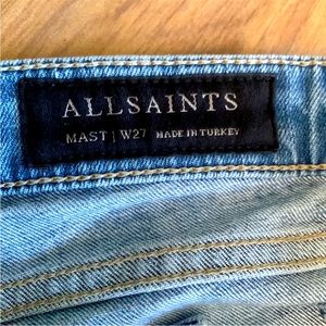 BUNDLE!!! 6 pairs of jeans, Frame, All Saints and Free People.sizes 26, 27